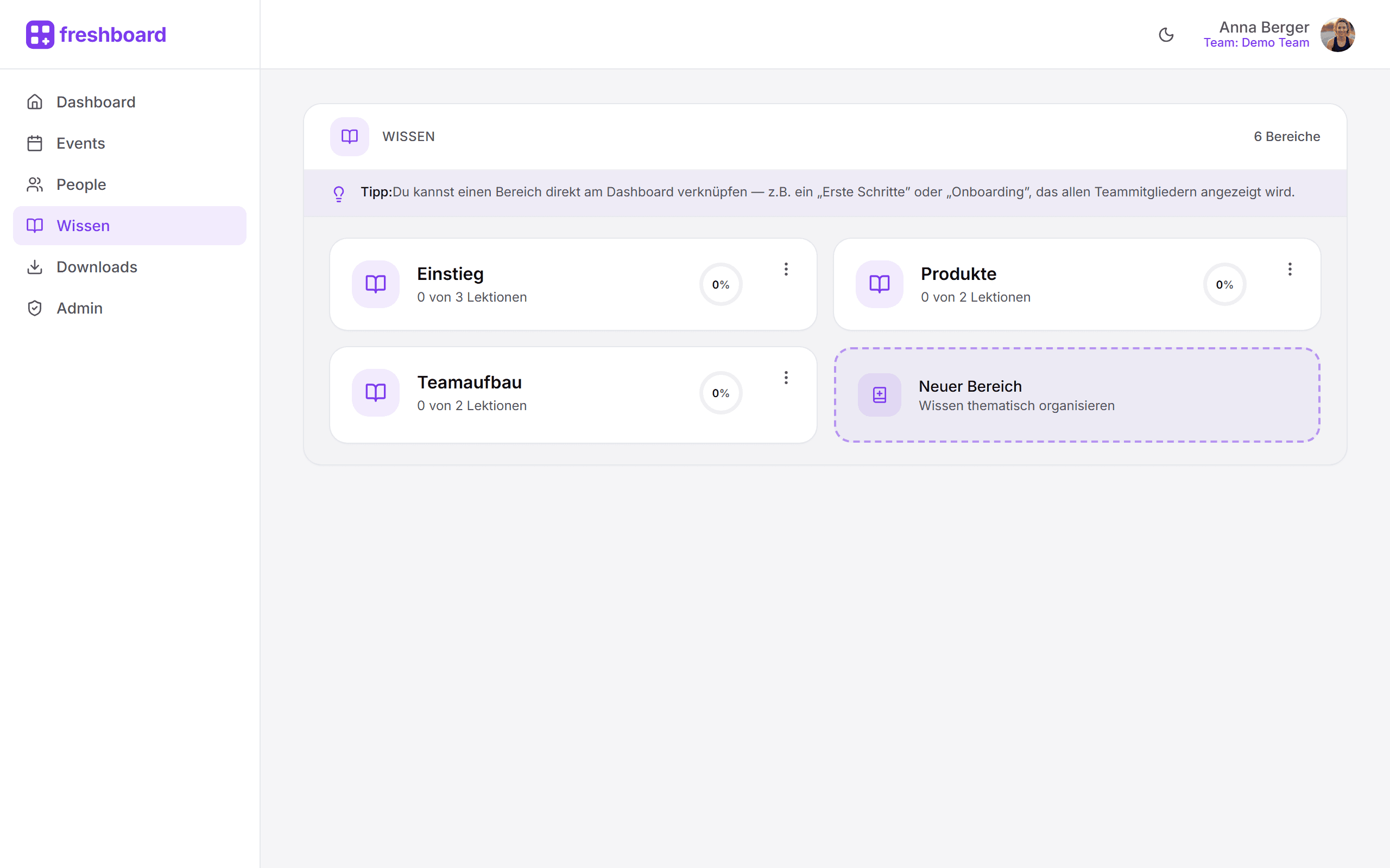 freshboard Wissensdatenbank